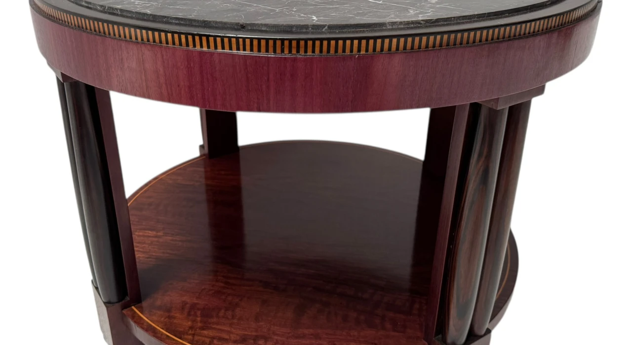 French Art Deco Coffee Table or Cocktail Table with Marble Top, 1930s
